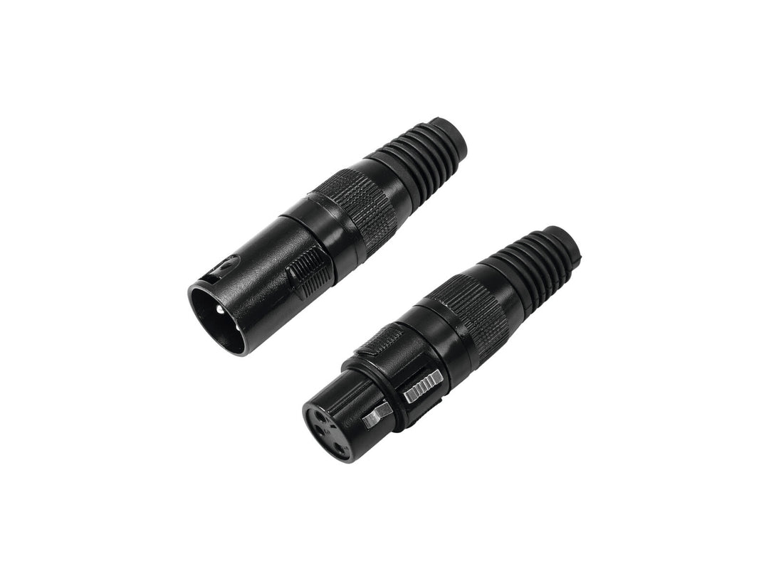 OMNITRONIC kit de prises/connecteurs XLR 3 broches boîtier noir 5x