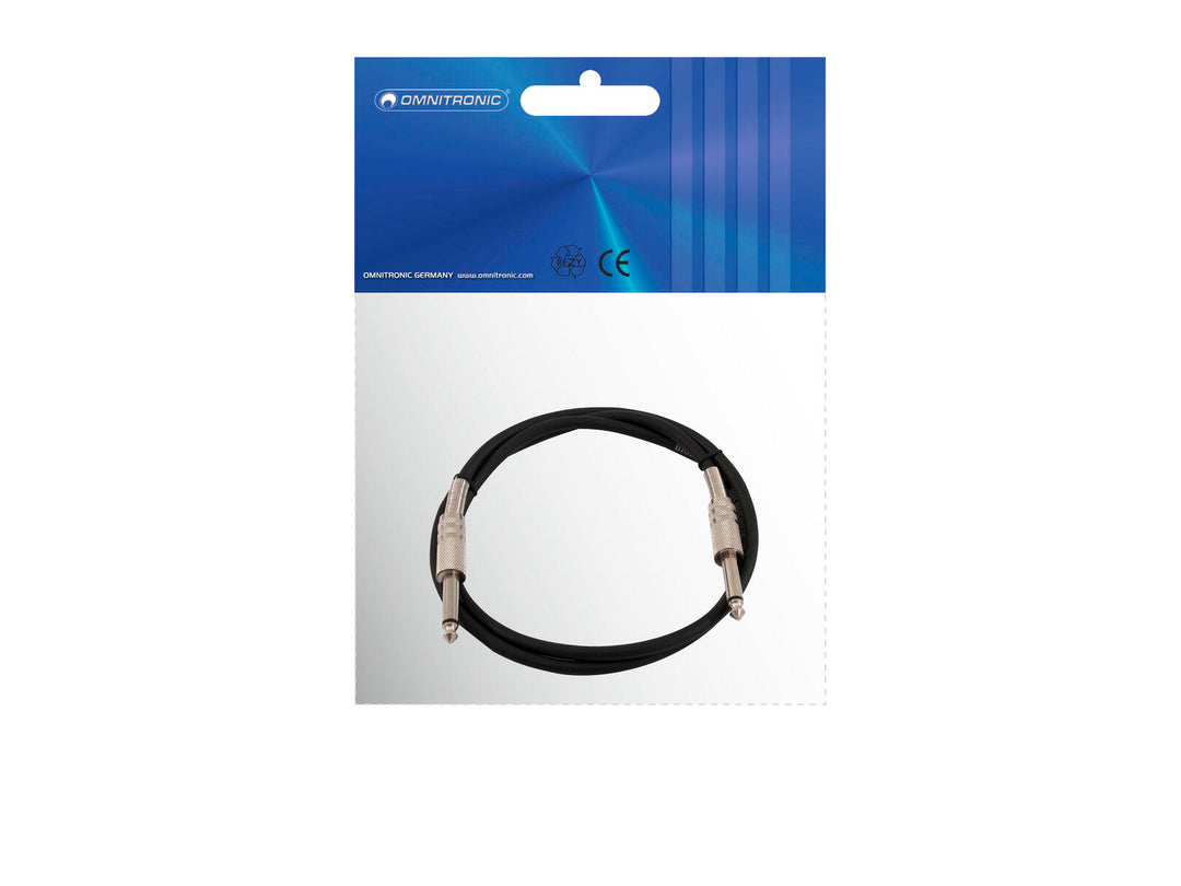 OMNITRONIC Câble jack 6.3 mono 1.5m bk