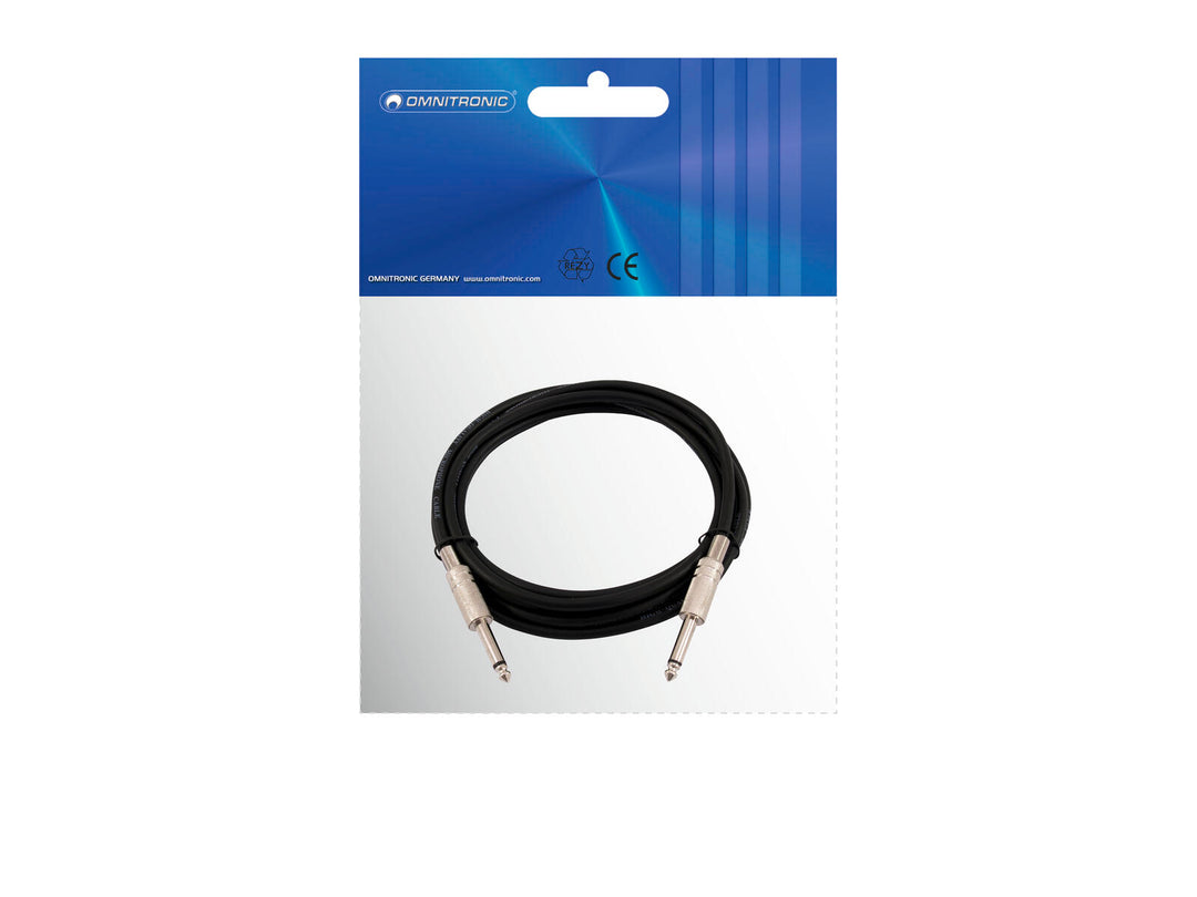 OMNITRONIC Câble jack 6.3 mono 3m bk