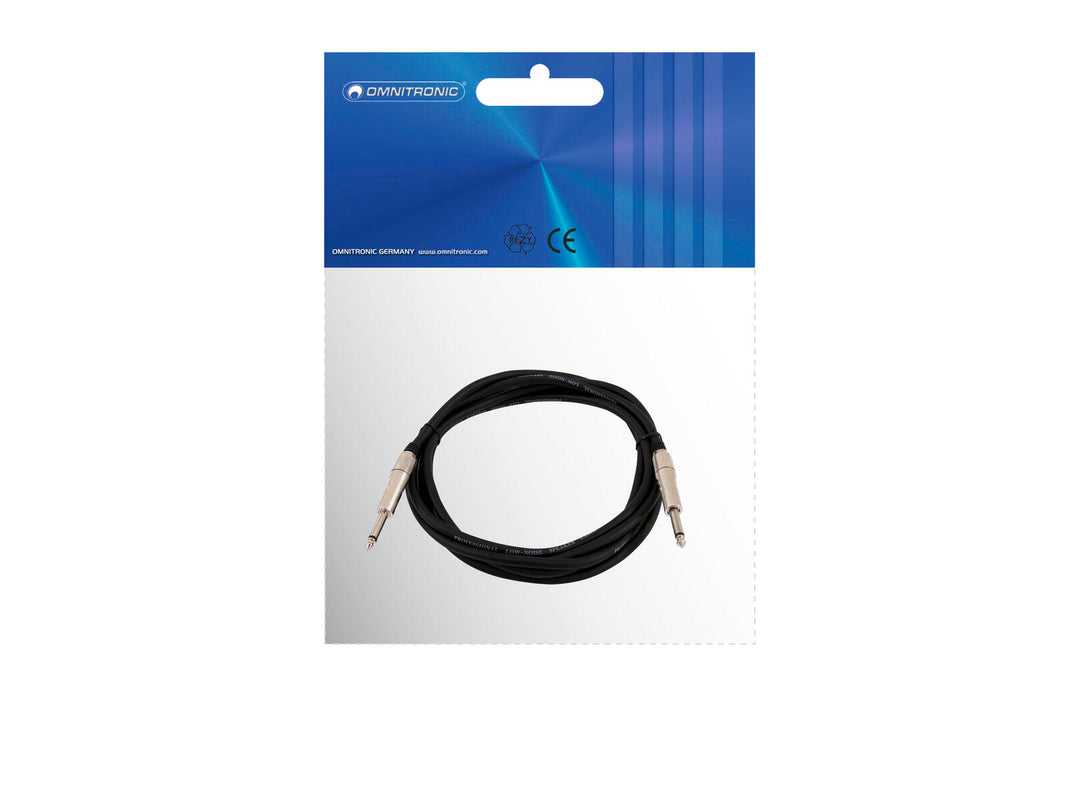 Câble d’enceinte OMNITRONIC Jack 2x1.5 1.5m bk