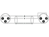 OMNITRONIC Adaptercable XLR(M)/XLR(M) 0.2m bk
