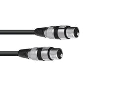 OMNITRONIC Câble adaptateur XLR(F)/XLR(F) 0.2m bk