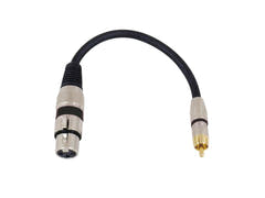 OMNITRONIC câble adaptateur XLR(F)/RCA(M) 0.2m bk