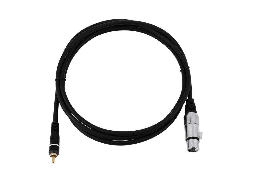 OMNITRONIC Câble adaptateur RCA/XLR(F) 2m bk