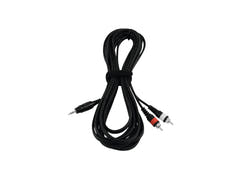 OMNITRONIC Câble adaptateur Jack 3.5/2xRCA 6m bk