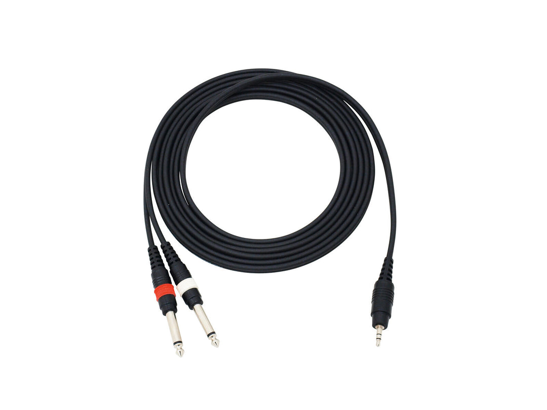 OMNITRONIC Câble adaptateur jack 3,5/jack 2x 3m bk