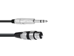 OMNITRONIC câble adaptateur XLR(F)/Jack stéréo 2m bk