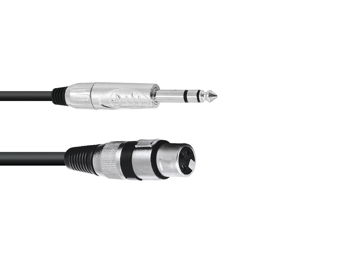 OMNITRONIC câble adaptateur XLR(F)/Jack stéréo 2m bk