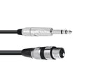 OMNITRONIC Adapter Cable XLR(F)/Jack stereo 2m bk