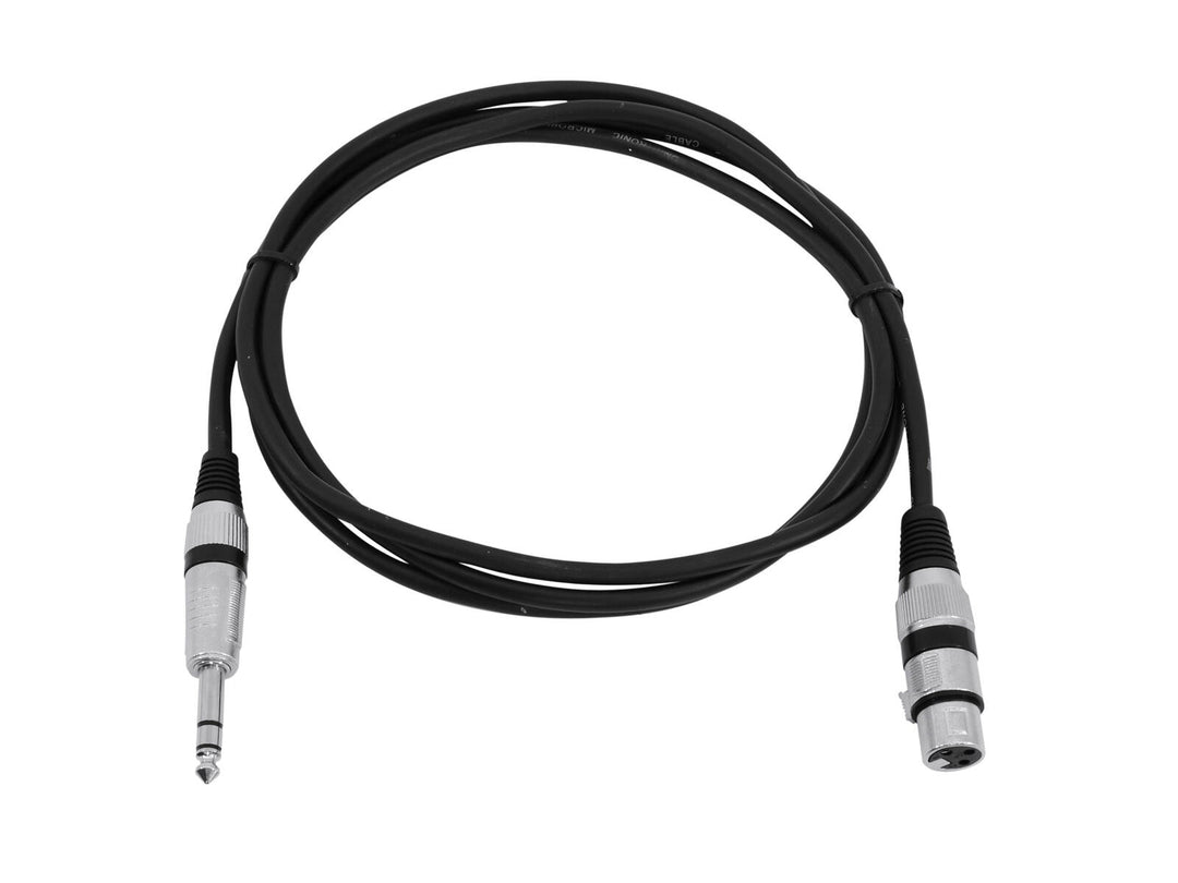 OMNITRONIC câble adaptateur XLR(F)/Jack stéréo 2m bk