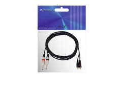 OMNITRONIC Câble adaptateur 2xJack/2xRCA 3m bk