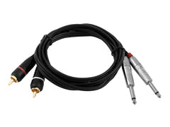 OMNITRONIC Câble adaptateur 2xJack/2xRCA 6m bk