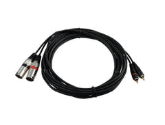 OMNITRONIC câble adaptateur 2xXLR(M)/2xRCA 6m bk