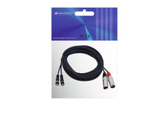 OMNITRONIC câble adaptateur 2xXLR(M)/2xRCA 6m bk