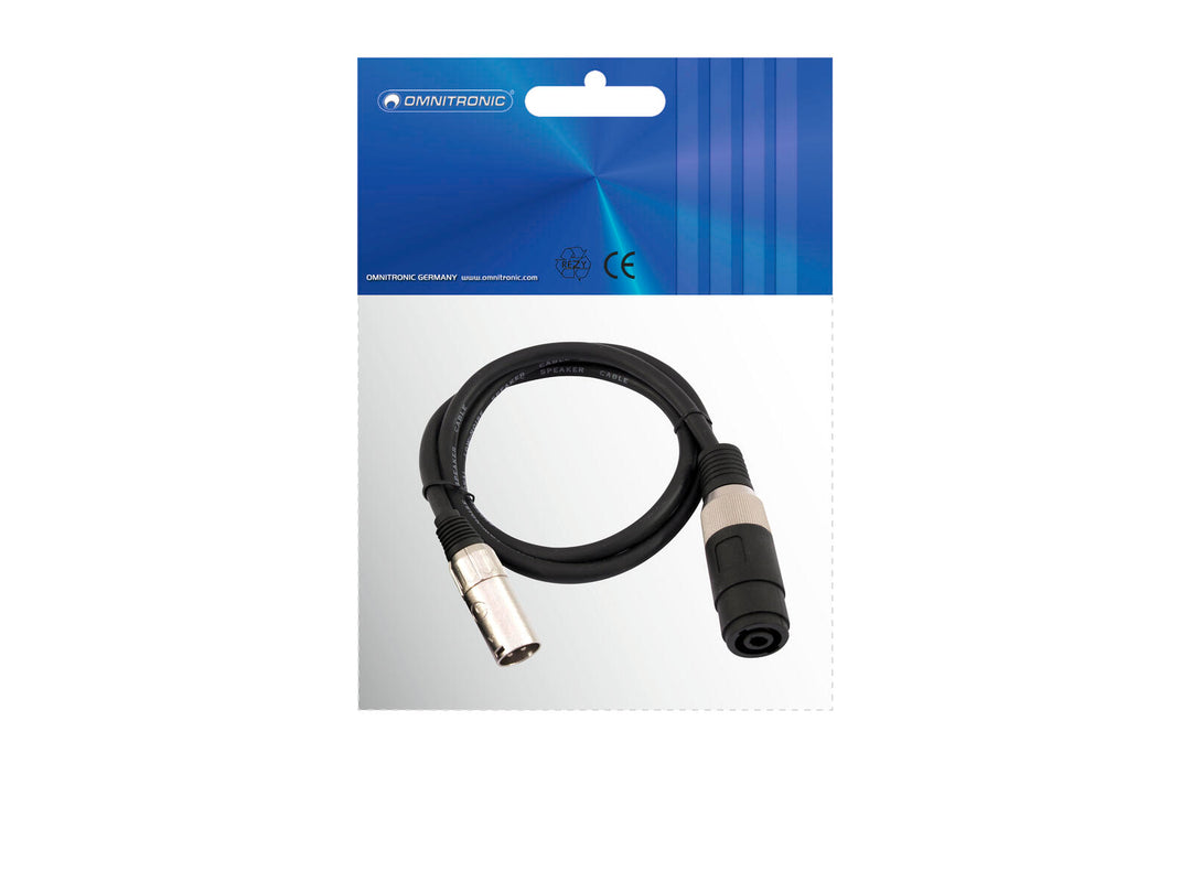 OMNITRONIC câble adaptateur Speaker(F)/XLR(M) 1m bk