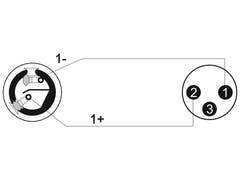 OMNITRONIC câble adaptateur Speaker(F)/XLR(M) 1m bk