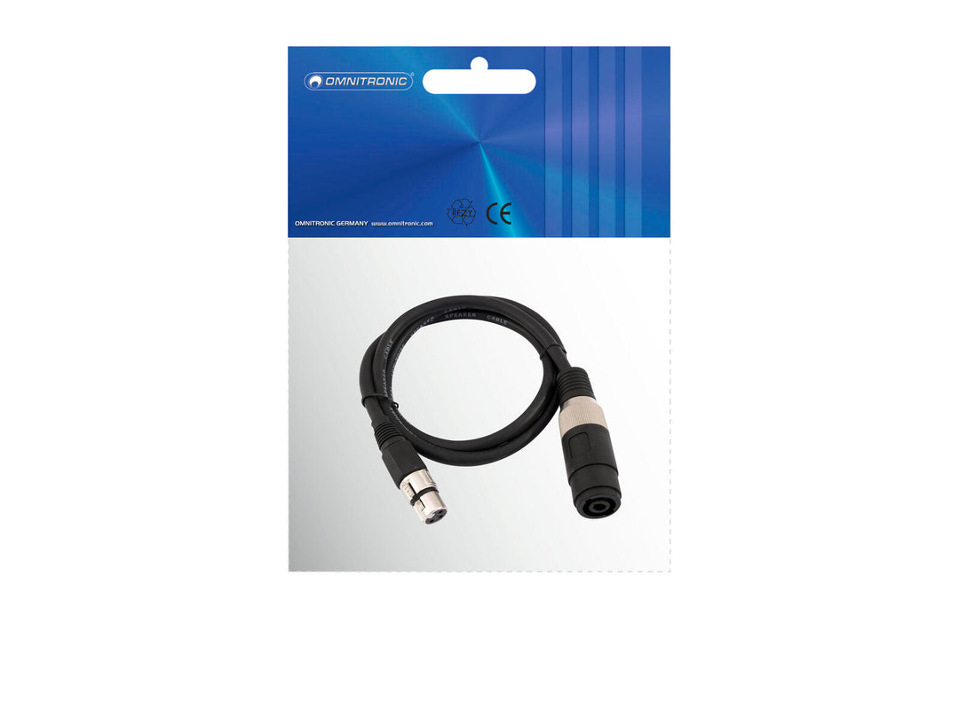 Câble adaptateur Speaker(F)/XLR(F) 1m bk