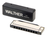 Walther Richter harmonica en do majeur, 20 tons, étui en plastique