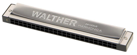 Walther harmonica trémolo en do majeur, 48 tons, étui en plastique