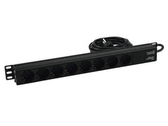 Eurolite R-19-8 1U Rack Distributeur de courant (Schuko)