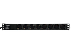 Eurolite R-19-8 1U Rack Distributeur de courant (Schuko)