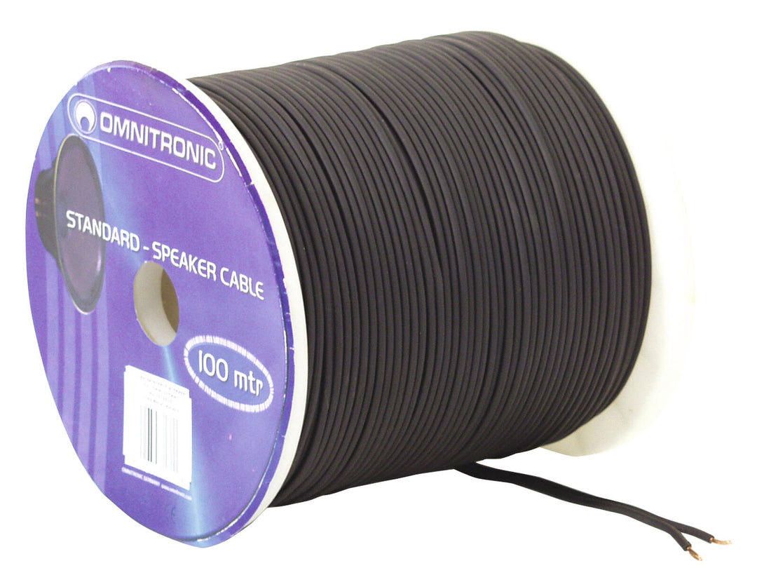 Câble d’enceinte OMNITRONIC 2x1.5 100m bk