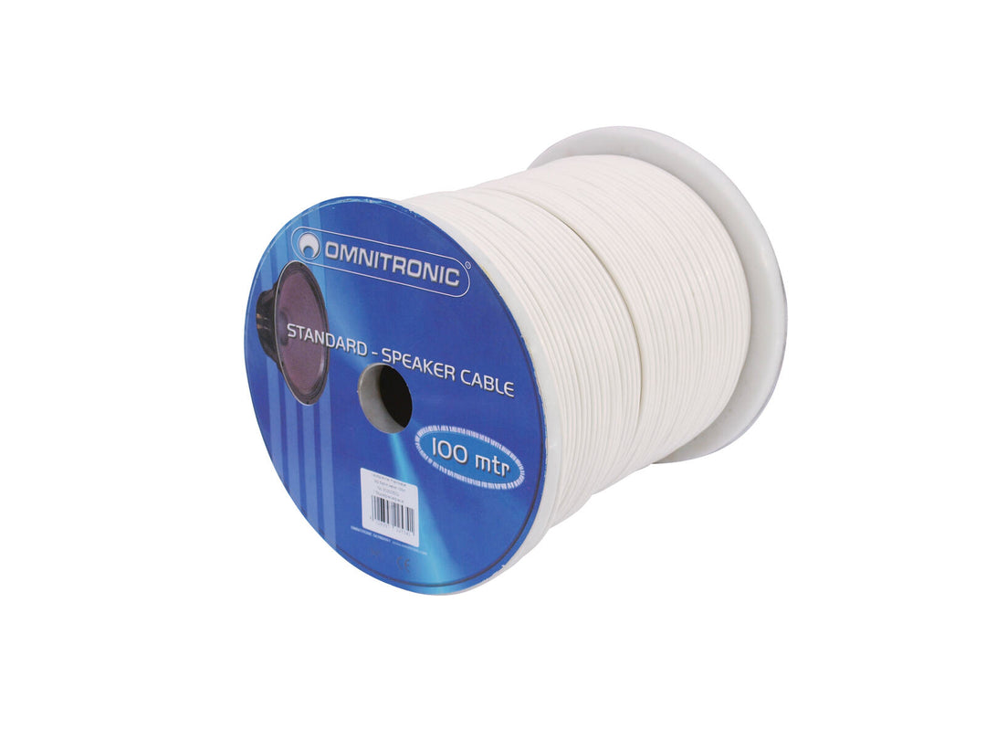 Câble d’enceinte OMNITRONIC 2x1.5 100m wh