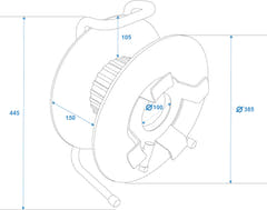 SCHILL tambour de câble IT380.RM A=385/C=142
