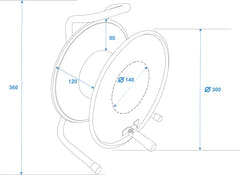 SCHILL Enrouleur de câble HT300.SO A=300/C=125