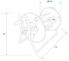 SCHILL Enrouleur de câble SK4602.RM A=460/C=500