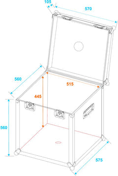 Roadinger Flightcase pour Boule à Facettes (50cm)