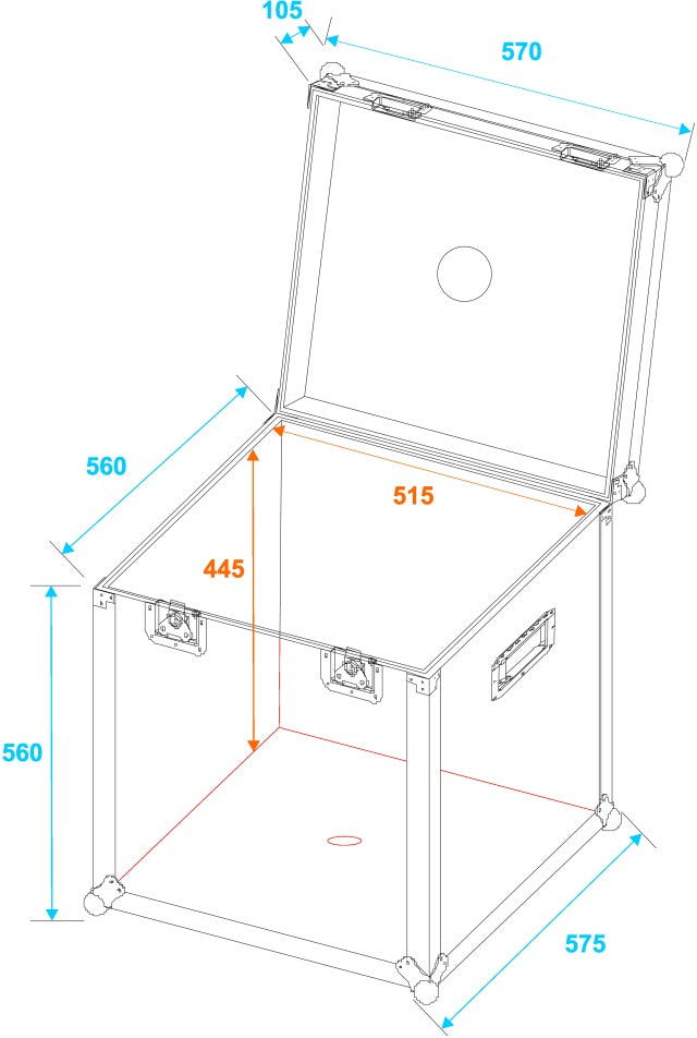 Roadinger Flightcase pour Boule à Facettes (50cm)
