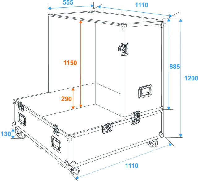 Eurolite Flightcase pour Boules à Facettes (75 & 100cm)