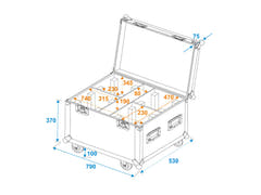 Flight-case ROADINGER 4x TMH-X4