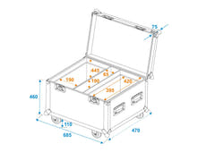 ROADINGER Flight-case pour 2x TMH-W555