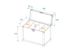 ROADINGER flightcase EC-SL4M 4x SLS taille M