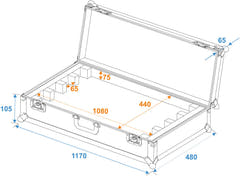 ROADINGER Flight-case EC-B252 4x LED BAR-252 RGB