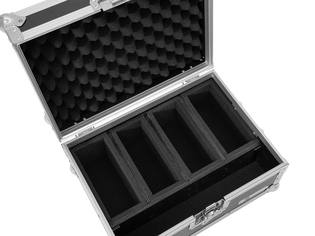 ROADINGER Flight-case EC-4AC 4x AKKU Flat Light Series