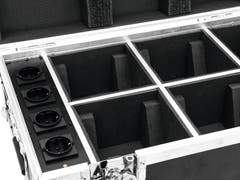 ROADINGER Flightcase 4x AKKU TL-3 Trusslight QuickDMX avec fonction de charge