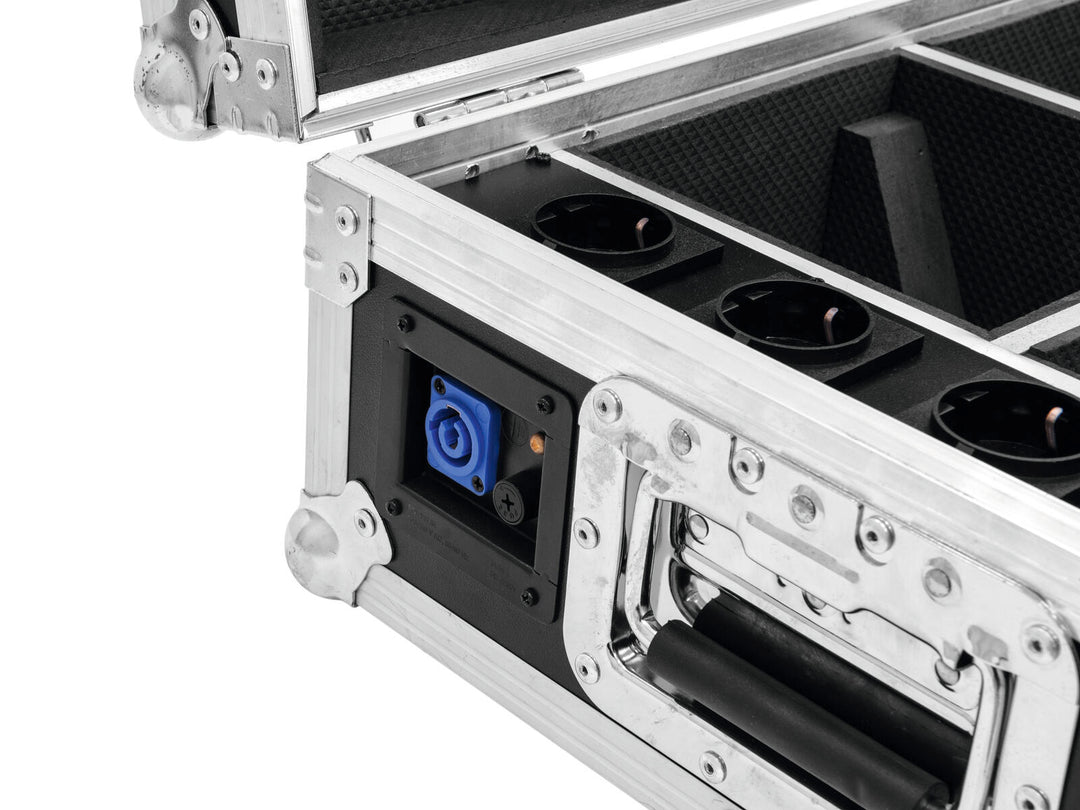 ROADINGER Flightcase 4x AKKU TL-3 Trusslight QuickDMX avec fonction de charge