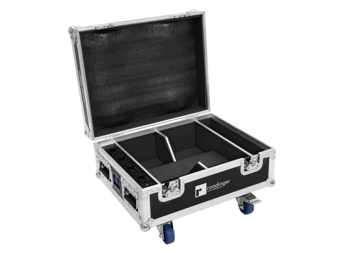 ROADINGER Flightcase 4x AKKU IP UP-4 QuickDMX avec fonction de recharge