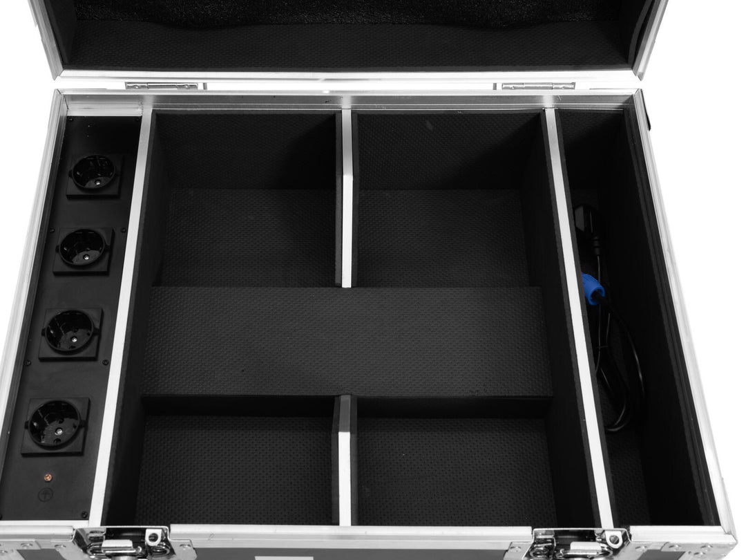 ROADINGER Flightcase 4x AKKU IP UP-4 QuickDMX avec fonction de recharge