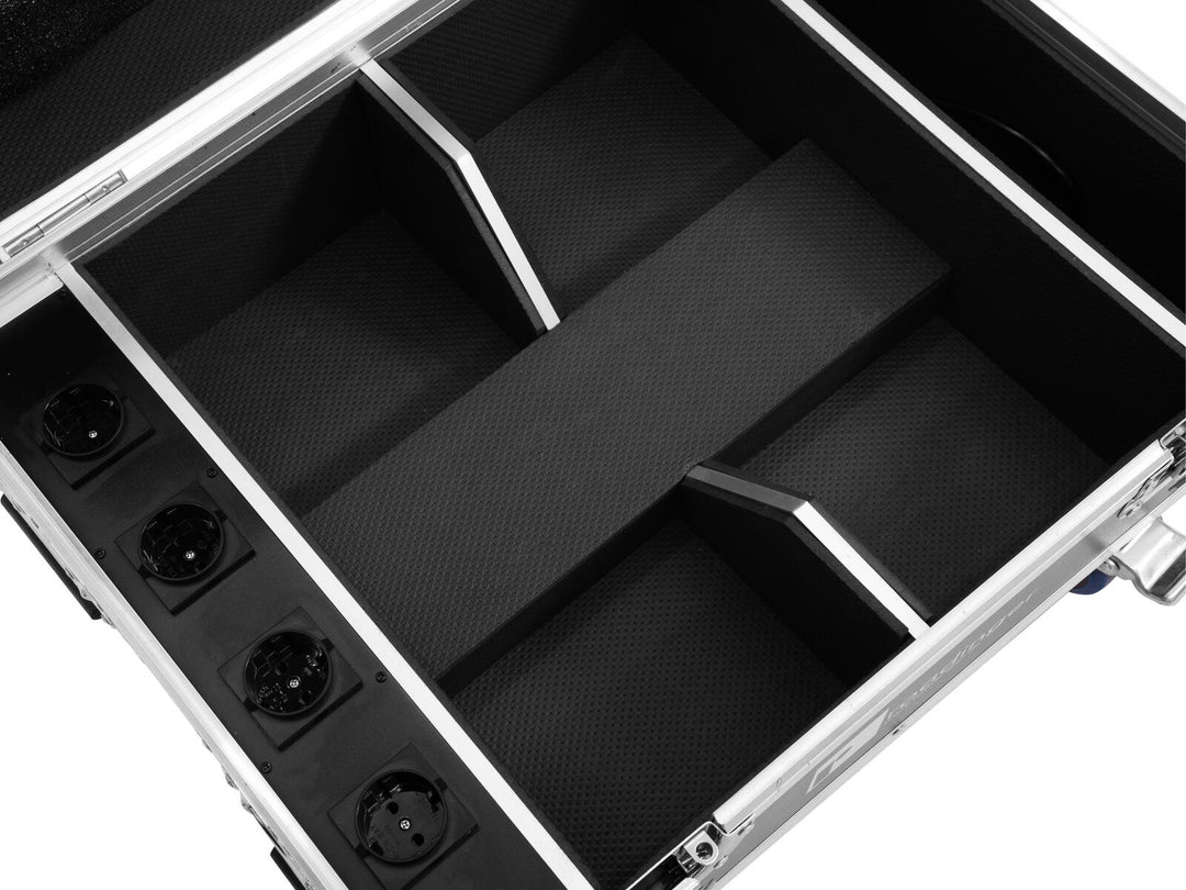 ROADINGER Flightcase 4x AKKU IP UP-4 QuickDMX avec fonction de recharge