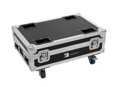 EUROLITE Set 4x AKKU Bar-6 Glow QCL + case avec fonction de recharge