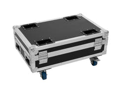 ROADINGER Flightcase 4x AKKU BAR-6 Glow QCL Flex QuickDMX avec fonction de recharge