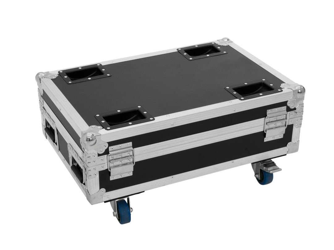 ROADINGER Flightcase 4x AKKU BAR-6 Glow QCL Flex QuickDMX avec fonction de recharge