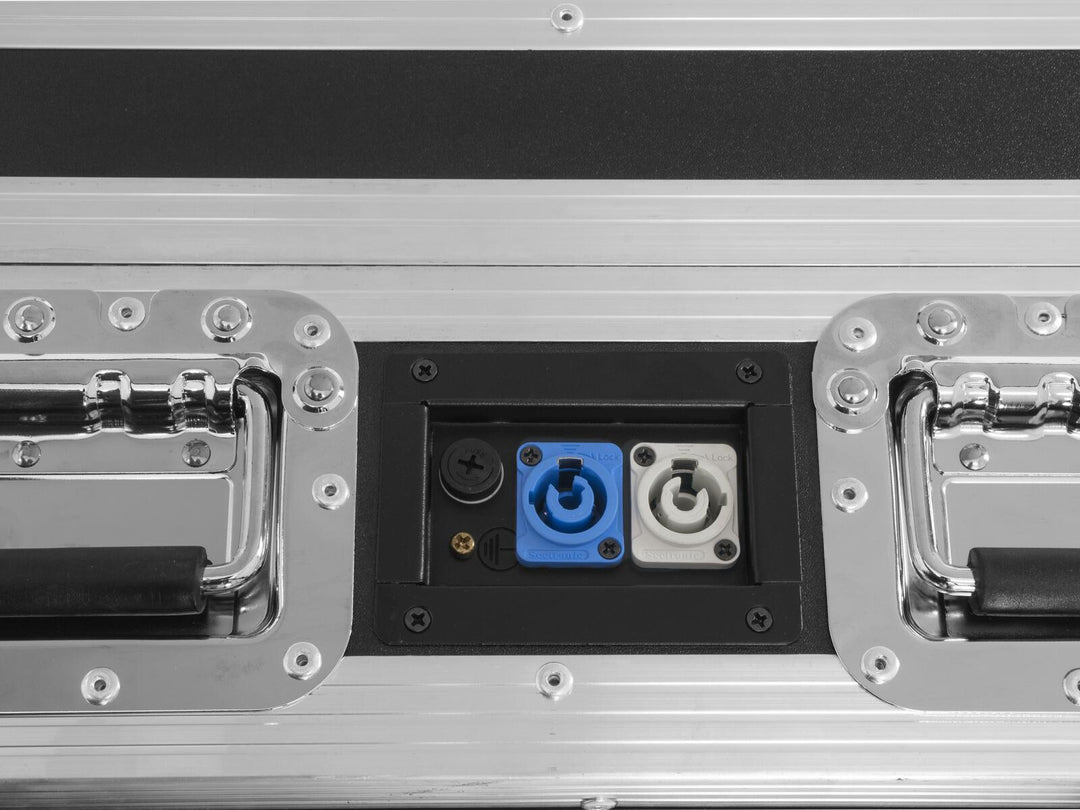 ROADINGER Flightcase 4x AKKU BAR-6 Glow QCL Flex QuickDMX avec fonction de recharge