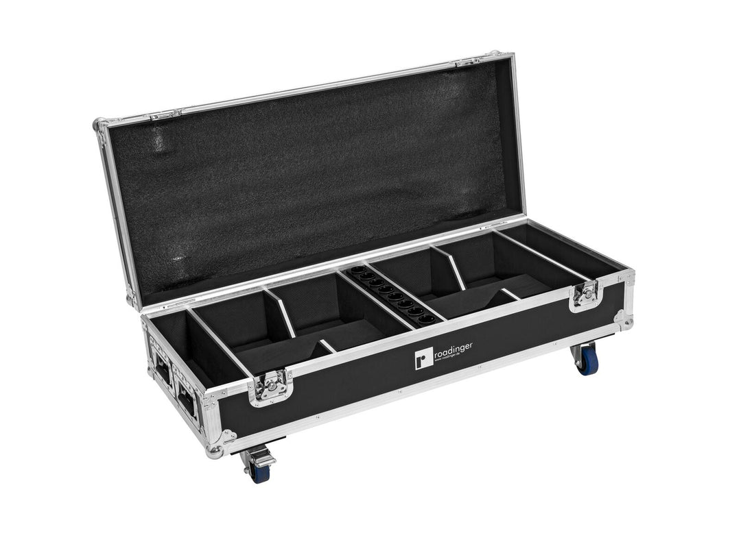 ROADINGER Flightcase 8x AKKU IP UP-4 QuickDMX avec fonction de recharge