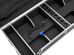 ROADINGER Flightcase 8x AKKU IP UP-4 QuickDMX avec fonction de recharge