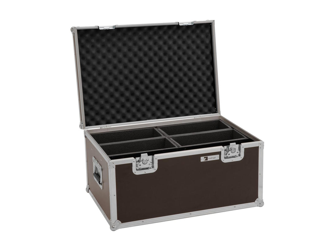 ROADINGER Flightcase pour 4 LED 4/7C-12 Silent Slim Spot